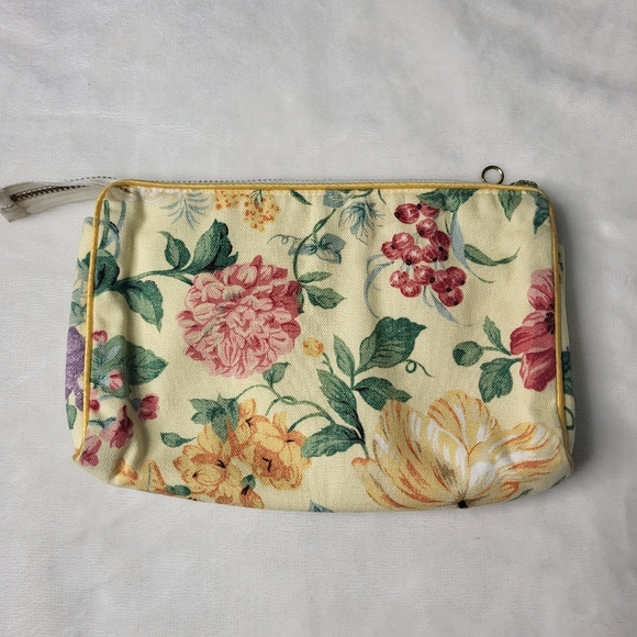 Vintage Galante Studios Yellow Floral Makeup Bag/Clutch. - Picture 2 of 13